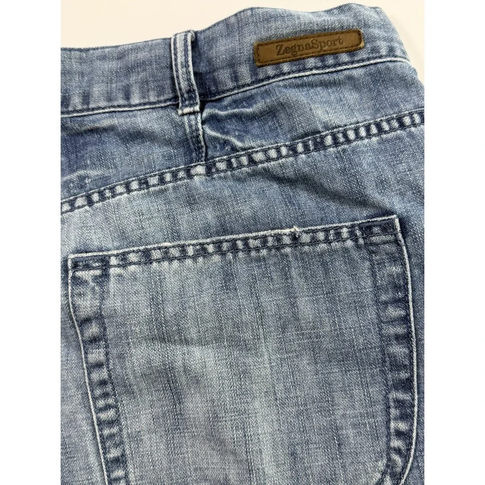 Zegna Sport Jeans Mens  Blue Straight 5 Pocket Denim Project 307 Size 42in